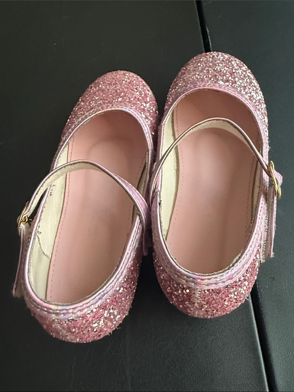 Girls' Sparkle Mary Jane Shoes - Pink Glitter